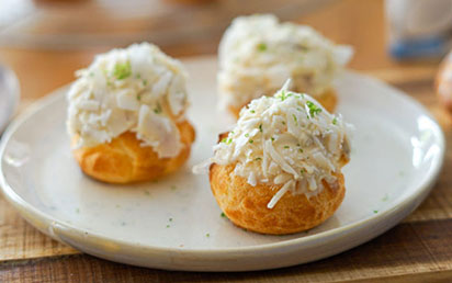 Choux et éclairs à la noix de coco